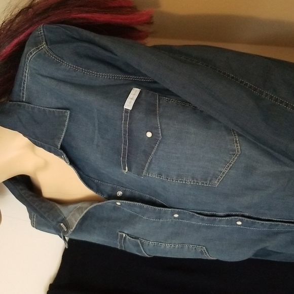 Calvin Klein denim blouse - Picture 6 of 15